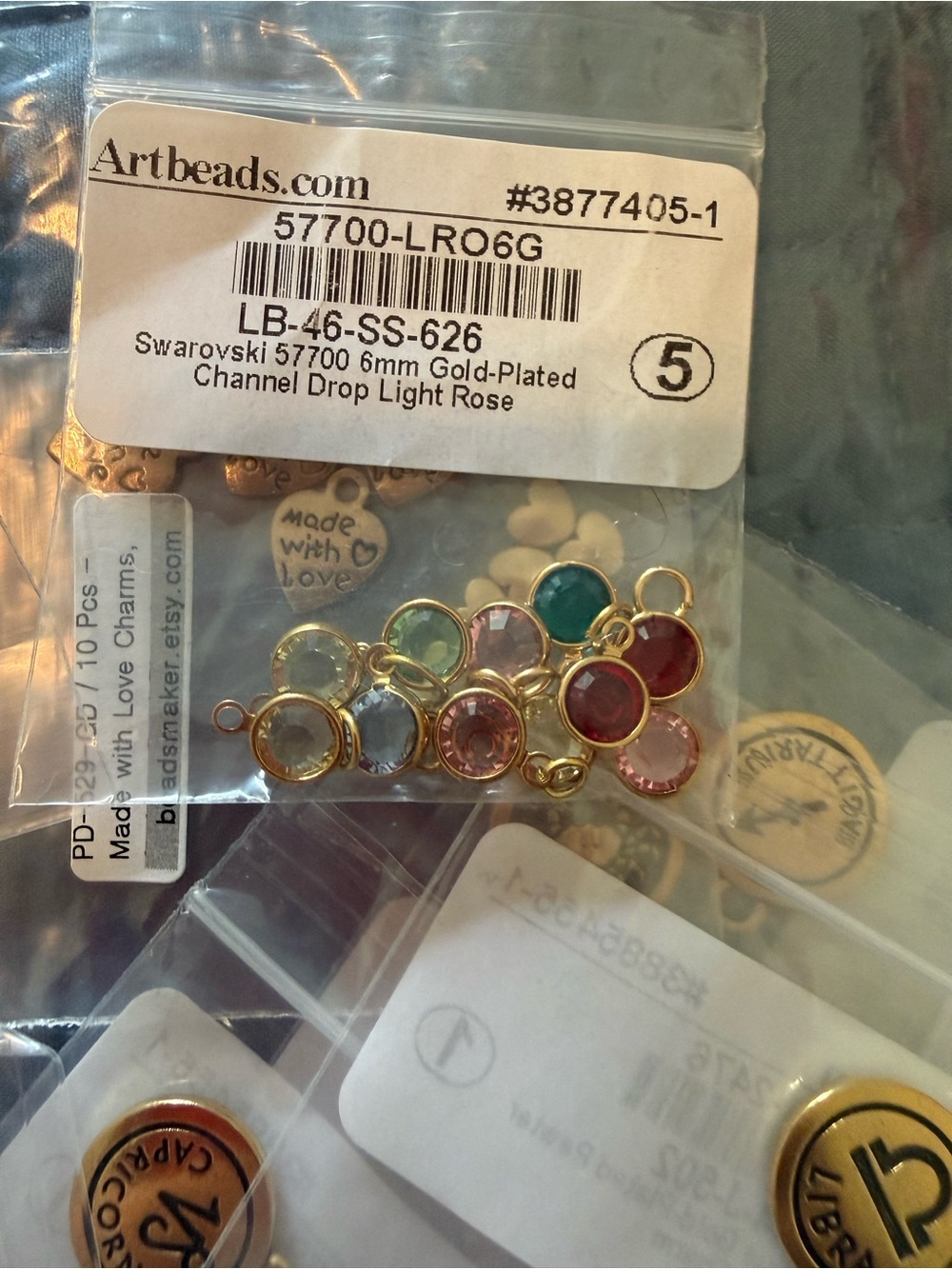 Large Jewelry Making Supply Lot Swarovski Crystals Etsy Charms Beads & Findings